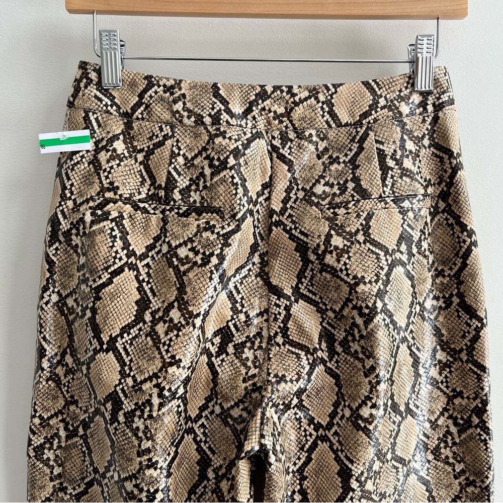 [topshop] snake print faux leather textured pants tan - Picture 5 of 6